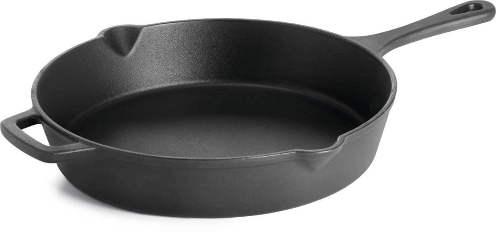 Napoleon Large Cast Iron Frying Pan, 11.8-inch, Porcelain-Coated