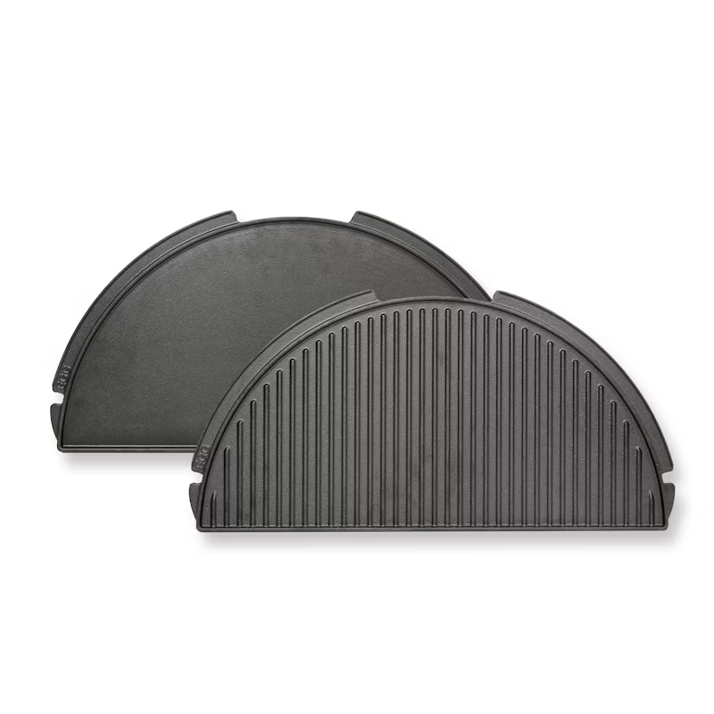 BIG GREEN EGG HALF MOON CAST IRON PLANCHA GRIDDLE
