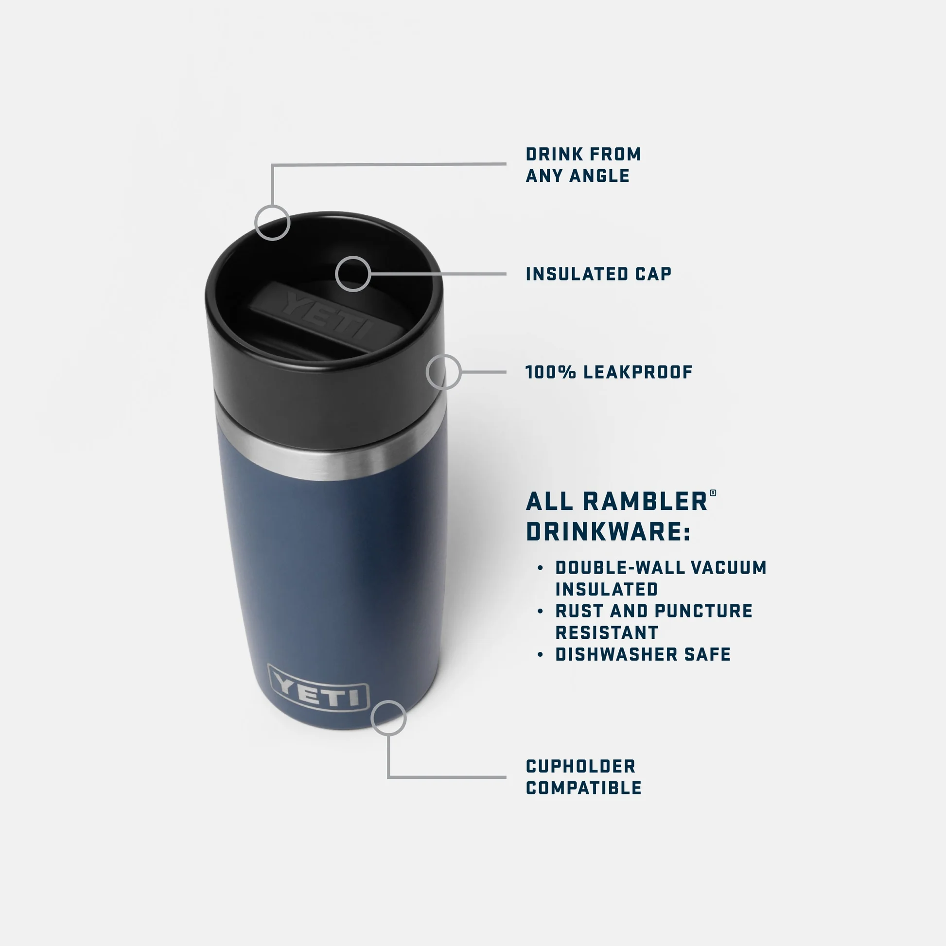 Yeti RAMBLER® 16 OZ (473 ML) TRAVEL BOTTLE WITH COMMUTER CAP